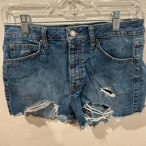 RSQ Blue Jean Shorts Distressed Cut-Off Style